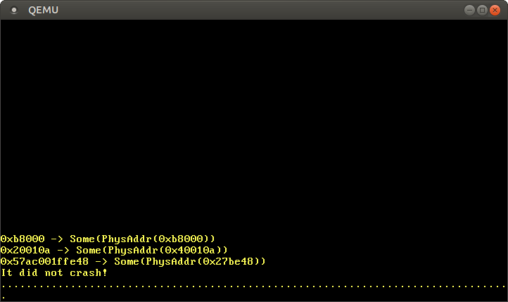 0xb8000 -> 0xb8000, 0x20010a -> 0x40010a, 0x57ac001ffe48 -> 0x27be48