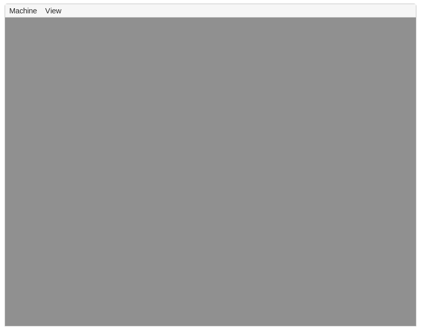 QEMU showing a gray screen